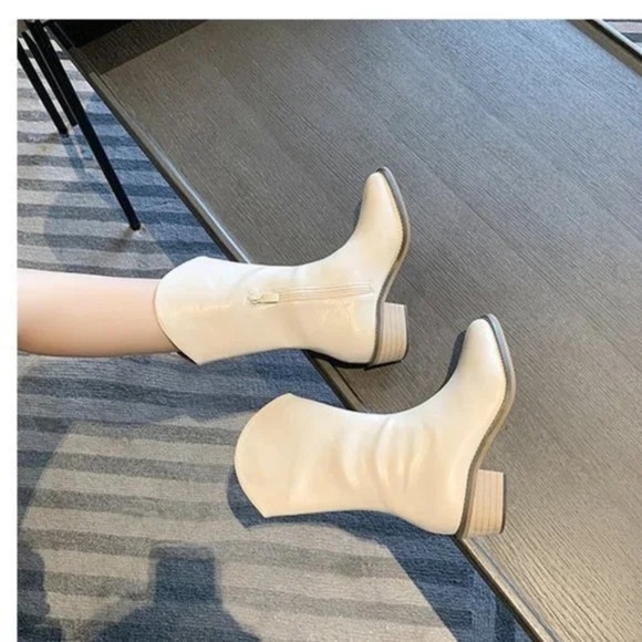 Doc Martens new side zip ankle boot chunky kitten heel boot - Picture 2 of 10